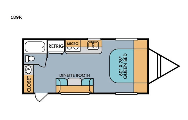 Representative floor plan provided by a trusted RVshare partner.