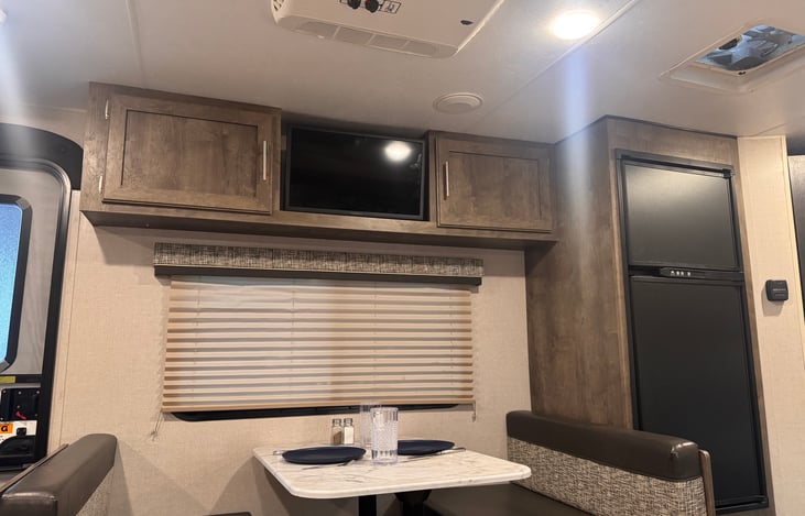 Dinette folds out to a double