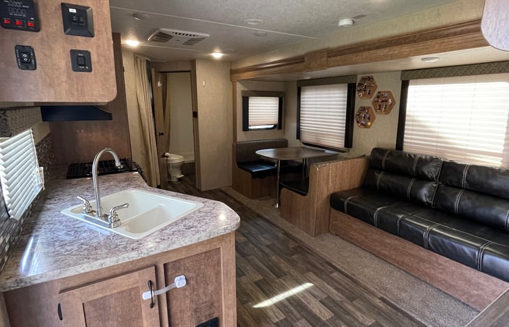 Table and Couch fold down for  sleeping