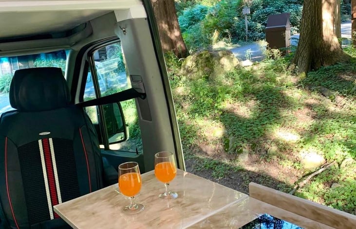 Extended counter or dining table