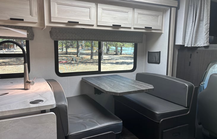 Kitchen Table that slides down into a bed.