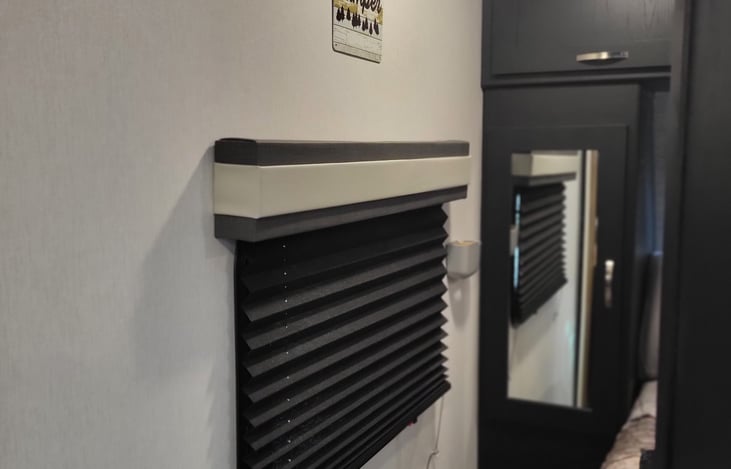 Master bedroom wardrobe mirror, left side..