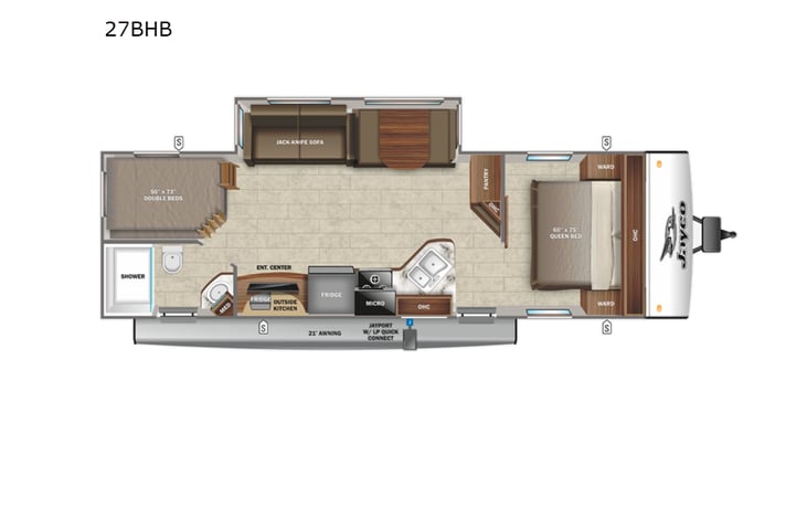 Representative floor plan provided by a trusted RVshare partner.