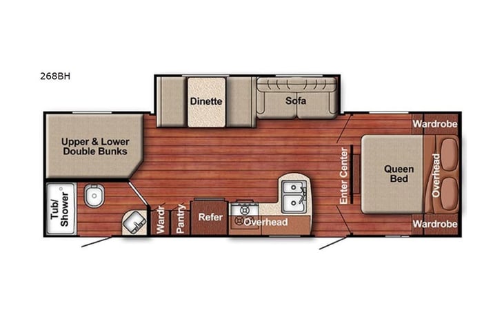 Representative floor plan provided by a trusted RVshare partner.