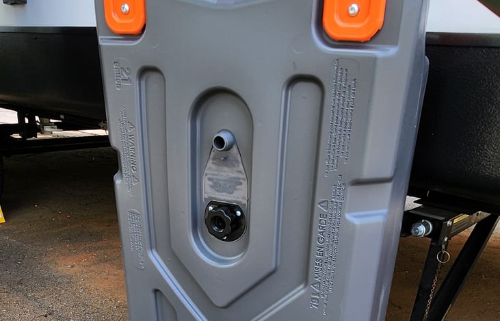 Waste tank can be rented for $25.