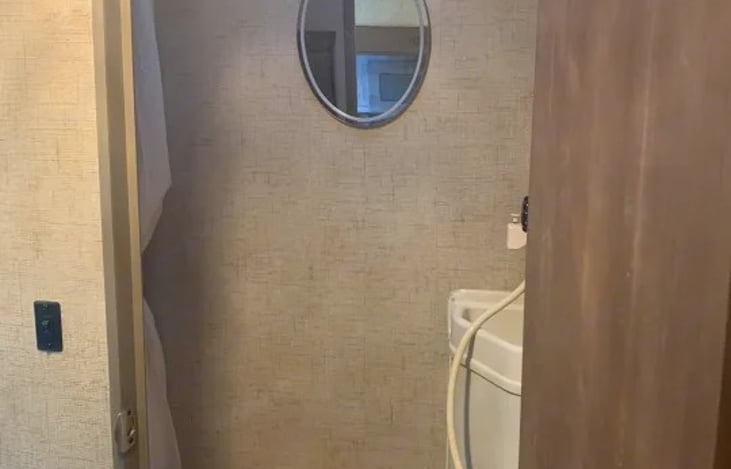 "Suite Pod" offers a "wet bath" configuration featuring an integrated toilet and shower. Towels are included!