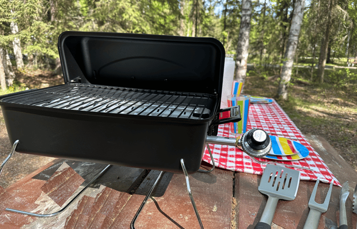 Grill pictured is available for rent