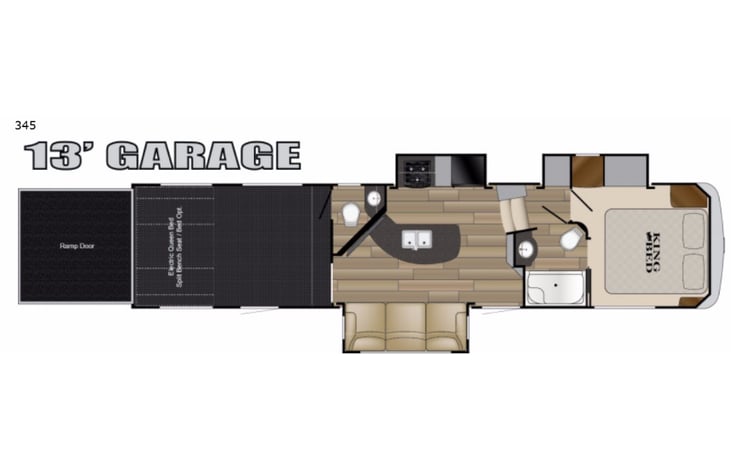 Representative floor plan provided by a trusted RVshare partner.