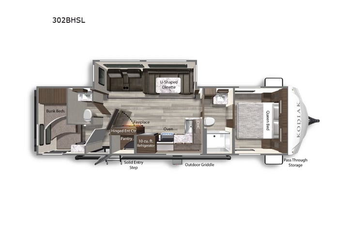 Representative floor plan provided by a trusted RVshare partner.