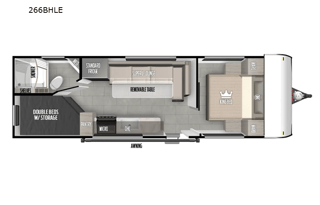 King bed, 2 bunks - commercially insured