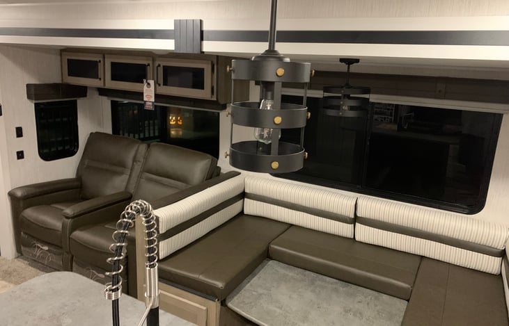 Kitchen table( in the down position). Can be used as a bed in need be.