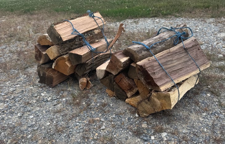 bundled firewood available for purchase