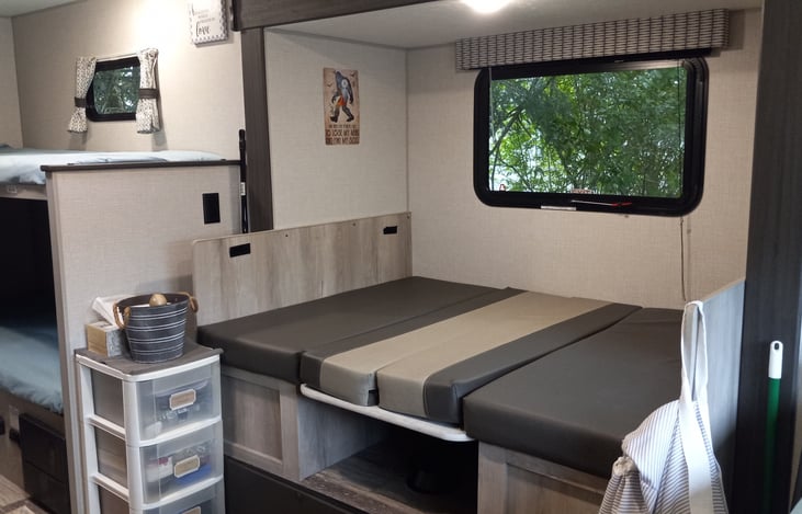 The Dine-In, converts easily, into another sleeping area for two