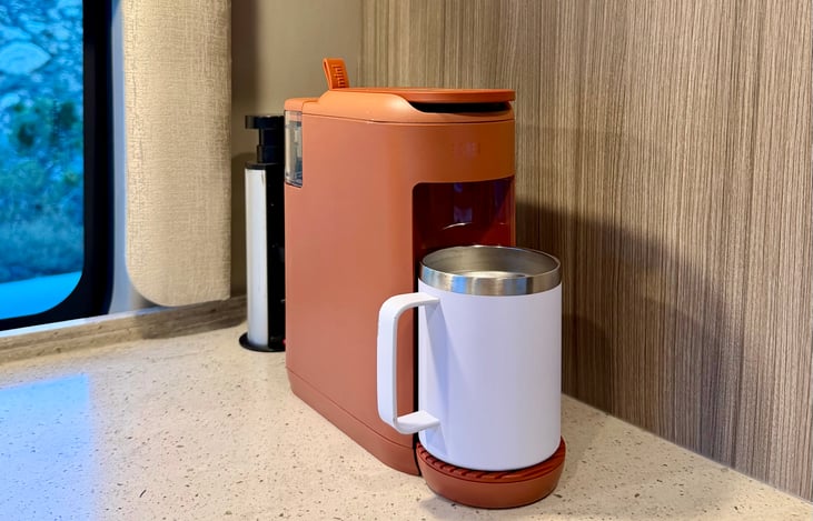coffee maker and k-cups included in rental
