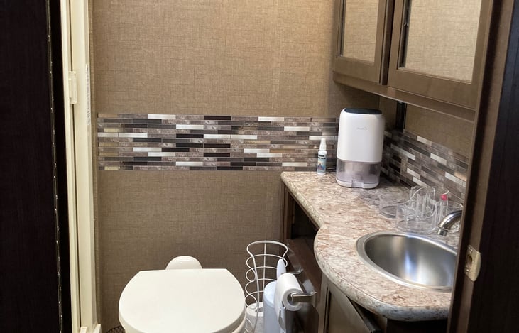 Bathroom with large shower