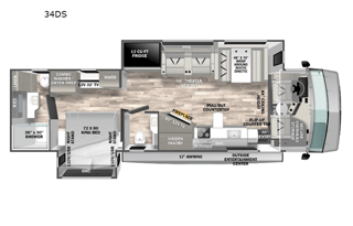 Spacious 2023 FR3 34DS Motor Coach: Luxe & Loaded!