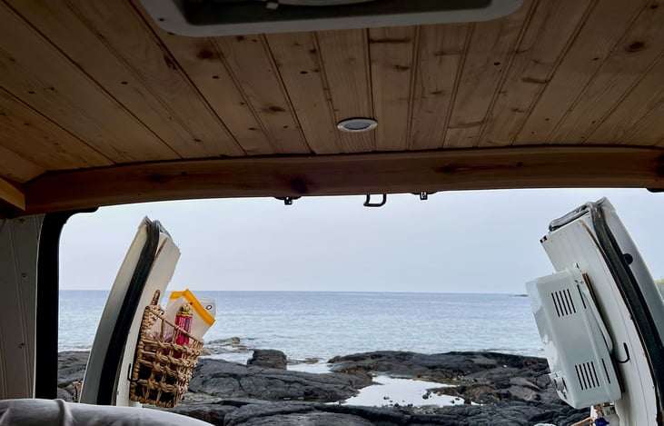 We give you a map of all our favorite camping spots on the island so you can wakeup to views like this