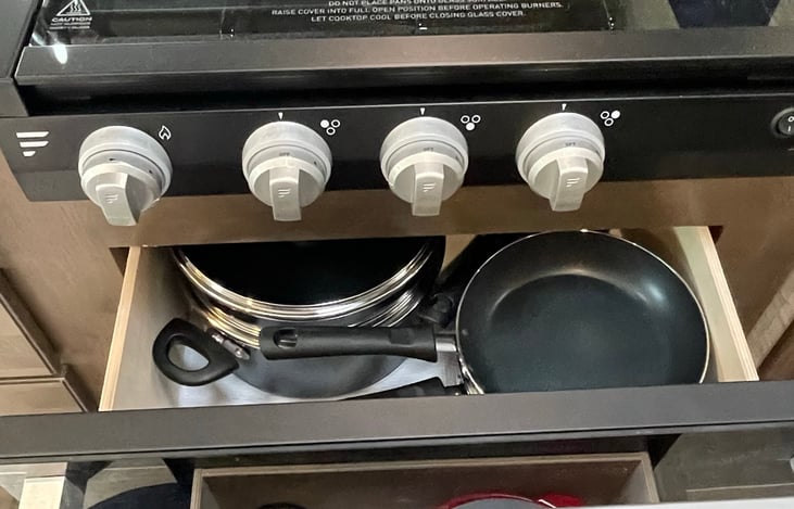 Pots and pans included with your rental.