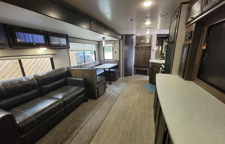 View of interior from rear