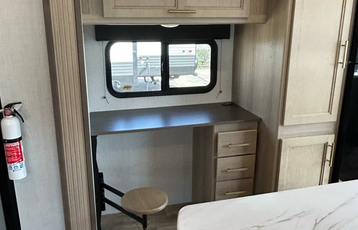 Working remotely? Enjoy a nice work space with natural lighting!