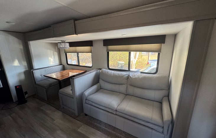 Living area with pullout couch