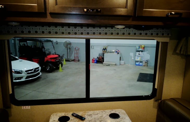 Simple push up and pull down shades.