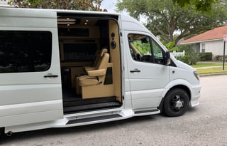 Luxury Mercedes Coach | Massage Chairs & Bathroom
