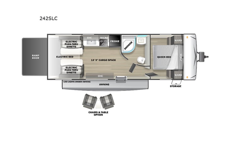 Representative floor plan provided by a trusted RVshare partner.