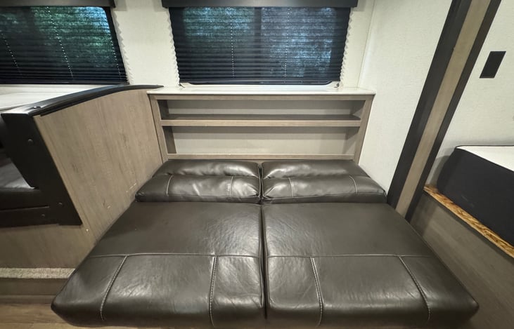 Easily converts into a comfortable sleeping area