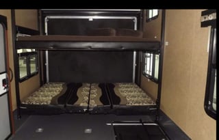 Luxurious Toy-hauler with 3 slides and 14' garage.