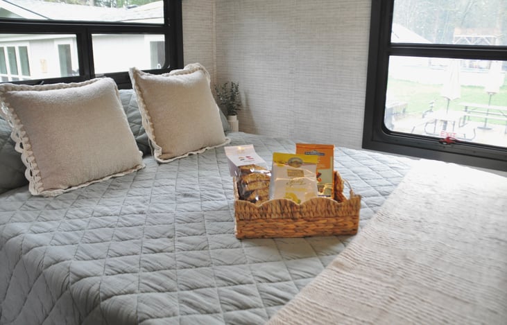 Private rear bedroom with TV and wardrobe