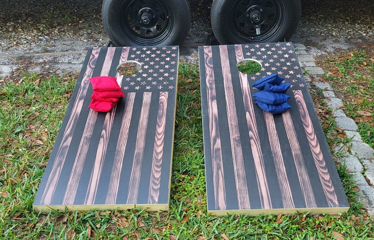 Regulation cornhole boards included