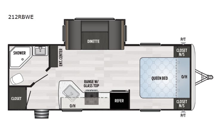 Representative floor plan provided by a trusted RVshare partner.