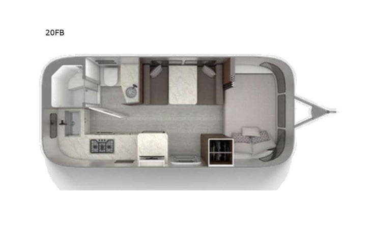 Representative floor plan provided by a trusted RVshare partner.