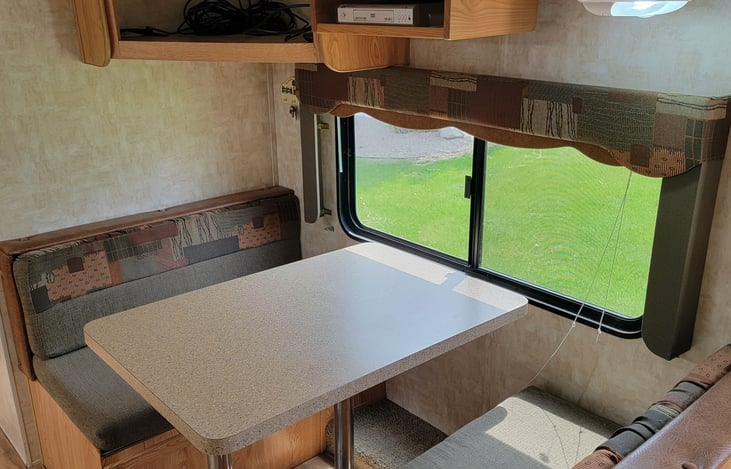 Fold down table to make a 40"x73" bed