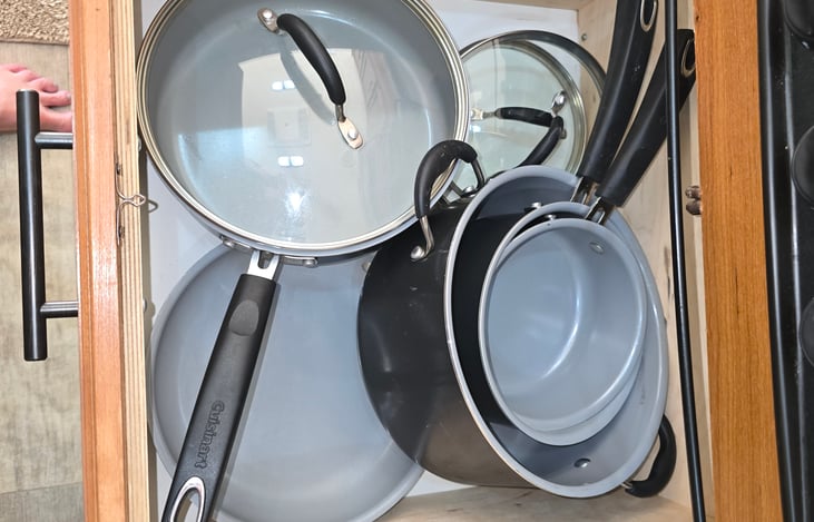 Fully stocked kitchen