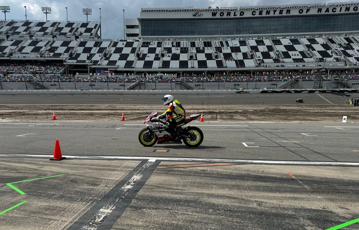 Nomadic ready for Motorcycle 200 weekend at Daytona. Delivered and set up so you can enjoy the action stress-free.