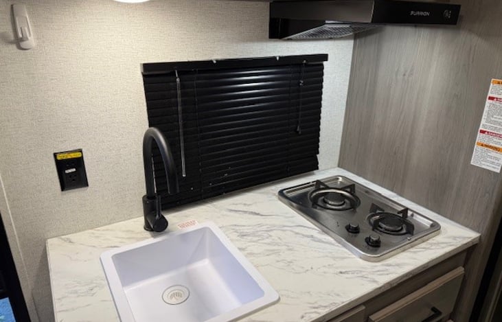 kitchen sink and gas stove