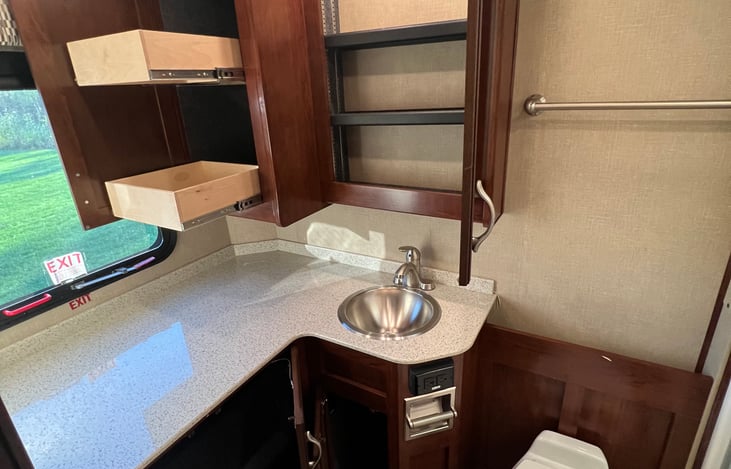 Storage in main bath!