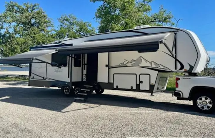 Covered outdoor space, with access to outdoor kitchen.