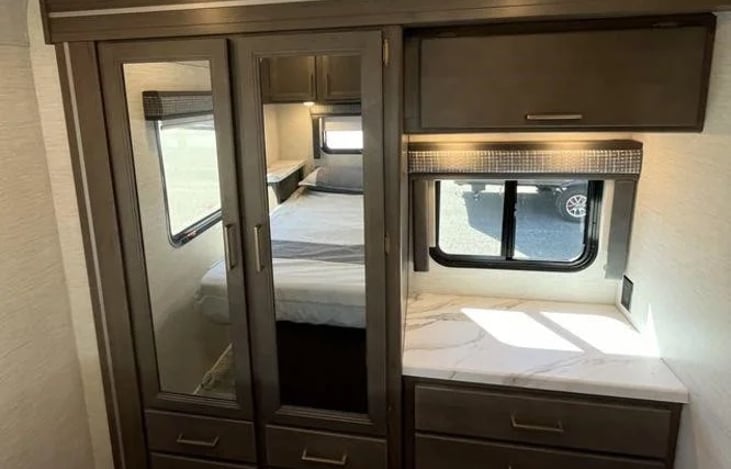 Lots of extra storage in bedroom