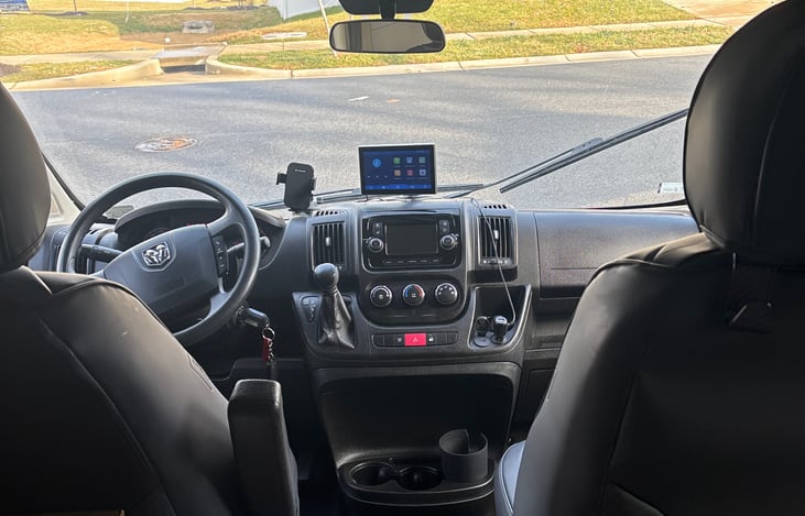 Steer stress-free. LunaSea’s driver cockpit includes a phone mount and Bluetooth CarPlay/Android Auto tablet for seamless, connected adventures.