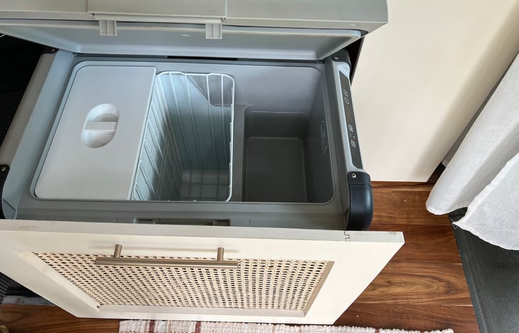 Cold beer after a ride? We got you! Icecream on a hot summer day? We got you with a 24-7 fridge! No need to deal with ice or coolers.