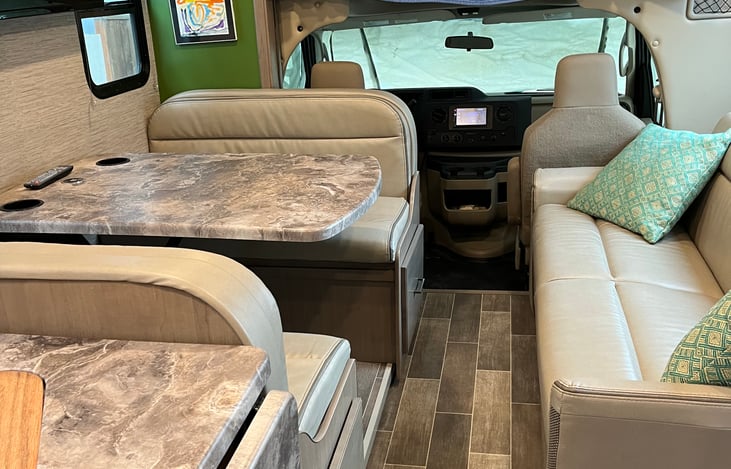 This is what it looks like while driving as the slides are not out.