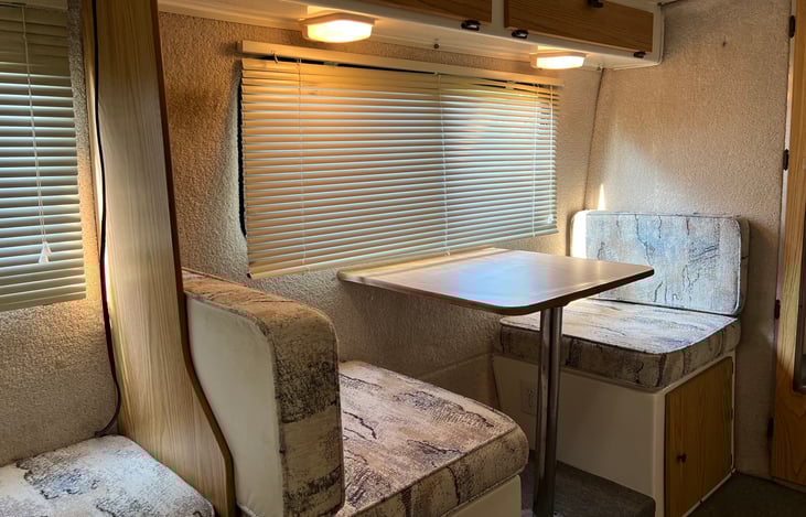 Side Dinette which converts into a single bed.