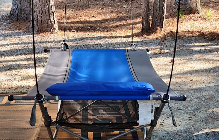 Hammock for the leisurely nap. Sturdy enough for an adult and child.