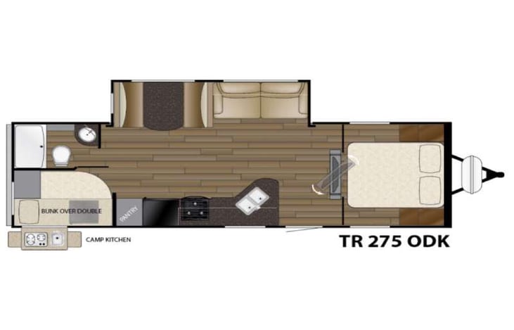 Representative floor plan provided by a trusted RVshare partner.