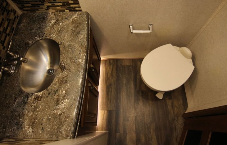 Half Bath toilet and sink