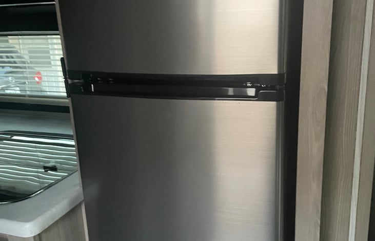 Stainless steel refrigerator like new