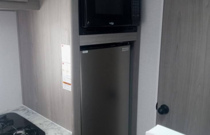 Fridge and microwave